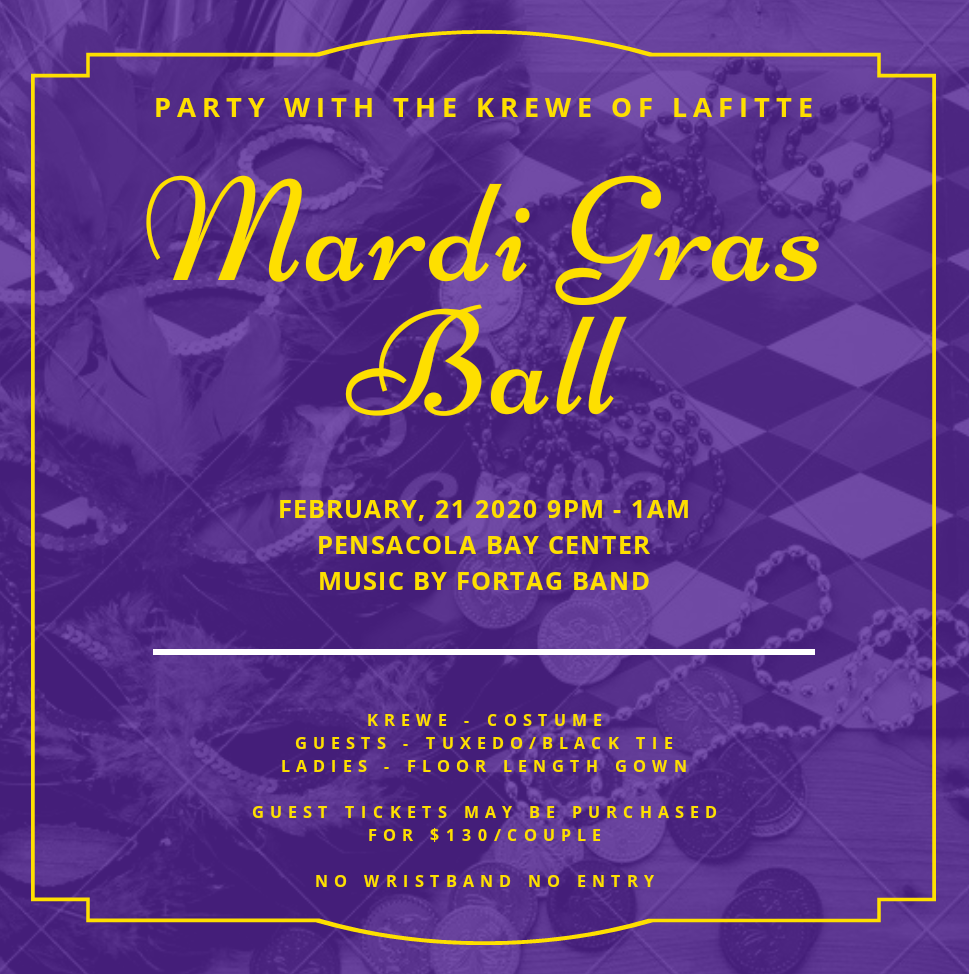 Krewe of Lafitte – Mardi Gras Ball – Pensacola Bay Center